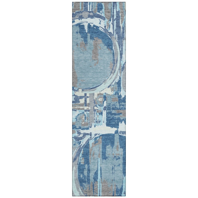Machine Washable Indoor/ Outdoor Chantille Contemporary Rug