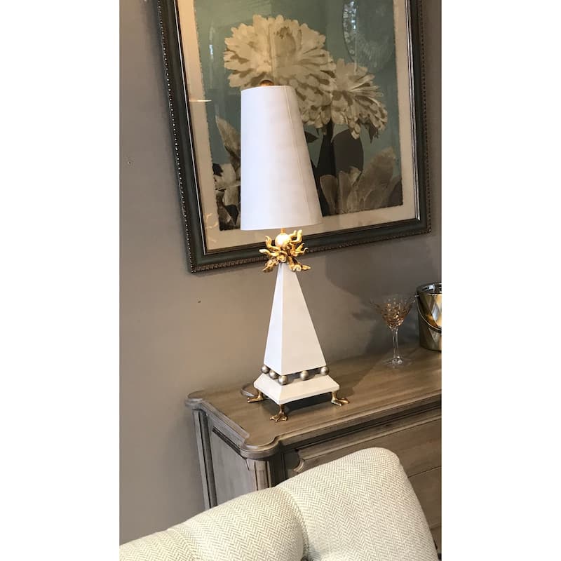 Leda Flambeau Buffet Neutral Table Lamp By Lucas McKearn