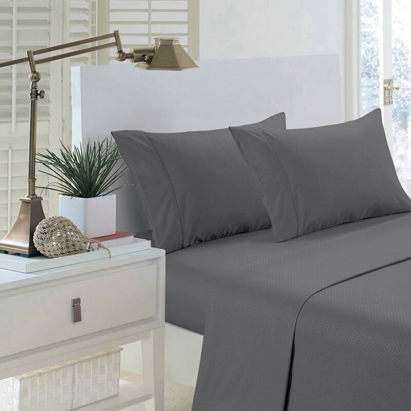 Home Sweet Home Dream Greek Key Embossed Bed Sheet Set