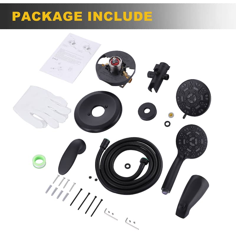WOWOW Single Handle 1-Spray Tub and Shower Faucet