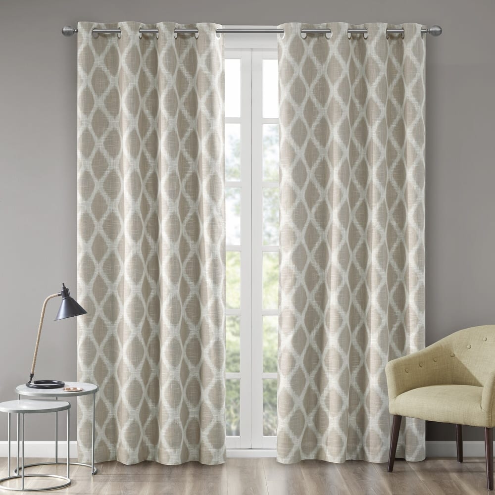 SunSmart Kagen Printed Ikat Blackout Curtain Panel