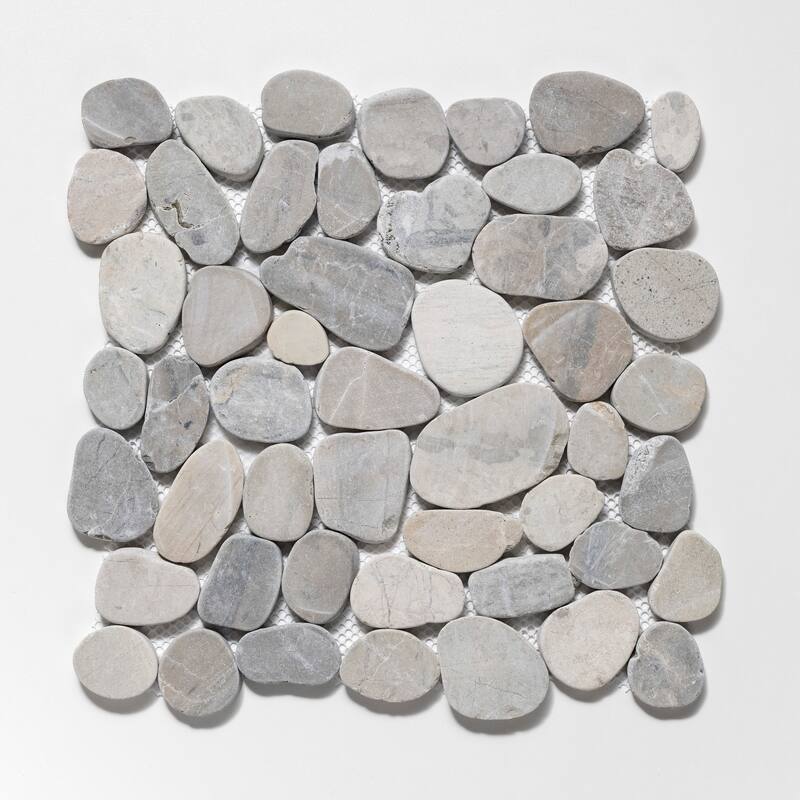 Sliced Pebble 11 in. x 11 in. Mesh-Mounted Mosaic Wall and Floor Tile