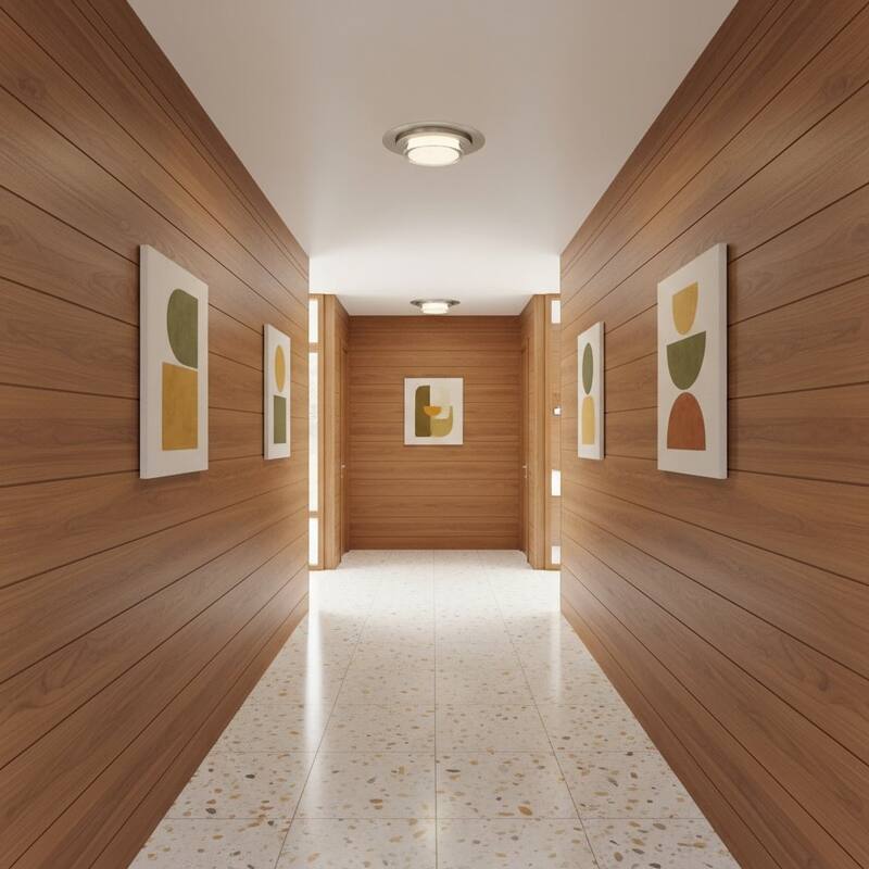 16 Inch Square Flush Mount Integrated LED Light Dimmable 3 Color Temperatures Acrylic Diffuser