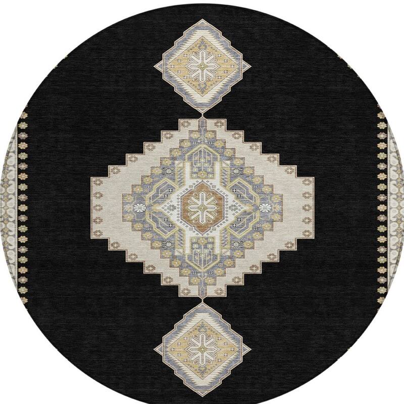 HomeRoots Oriental Traditional Rectangle Outdoor Rug