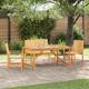 Option Brown 1×Bench with back+2xchair+table form1