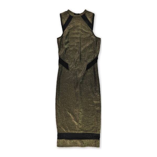 Shop Material Girl Womens Shimmery Sheath Dress Metallic X Small