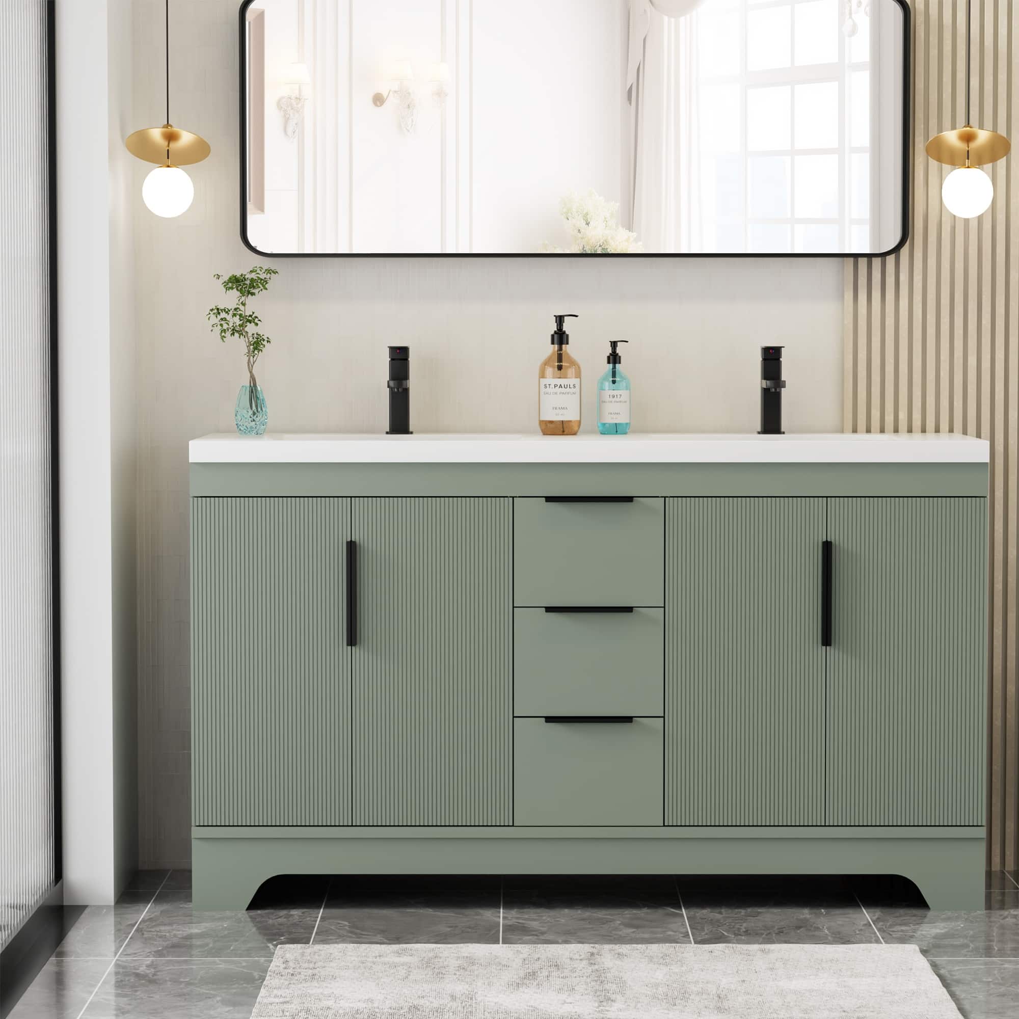 Option Grey-60"Double Sink