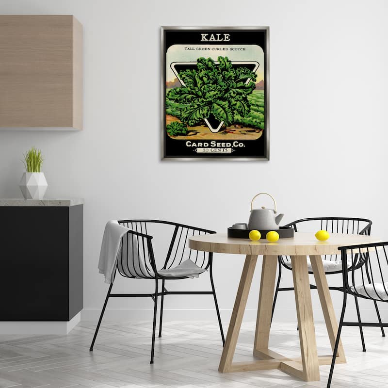 Stupell Vintage Garden Kale Framed Floater Canvas Wall Art Design By Lil' Rue