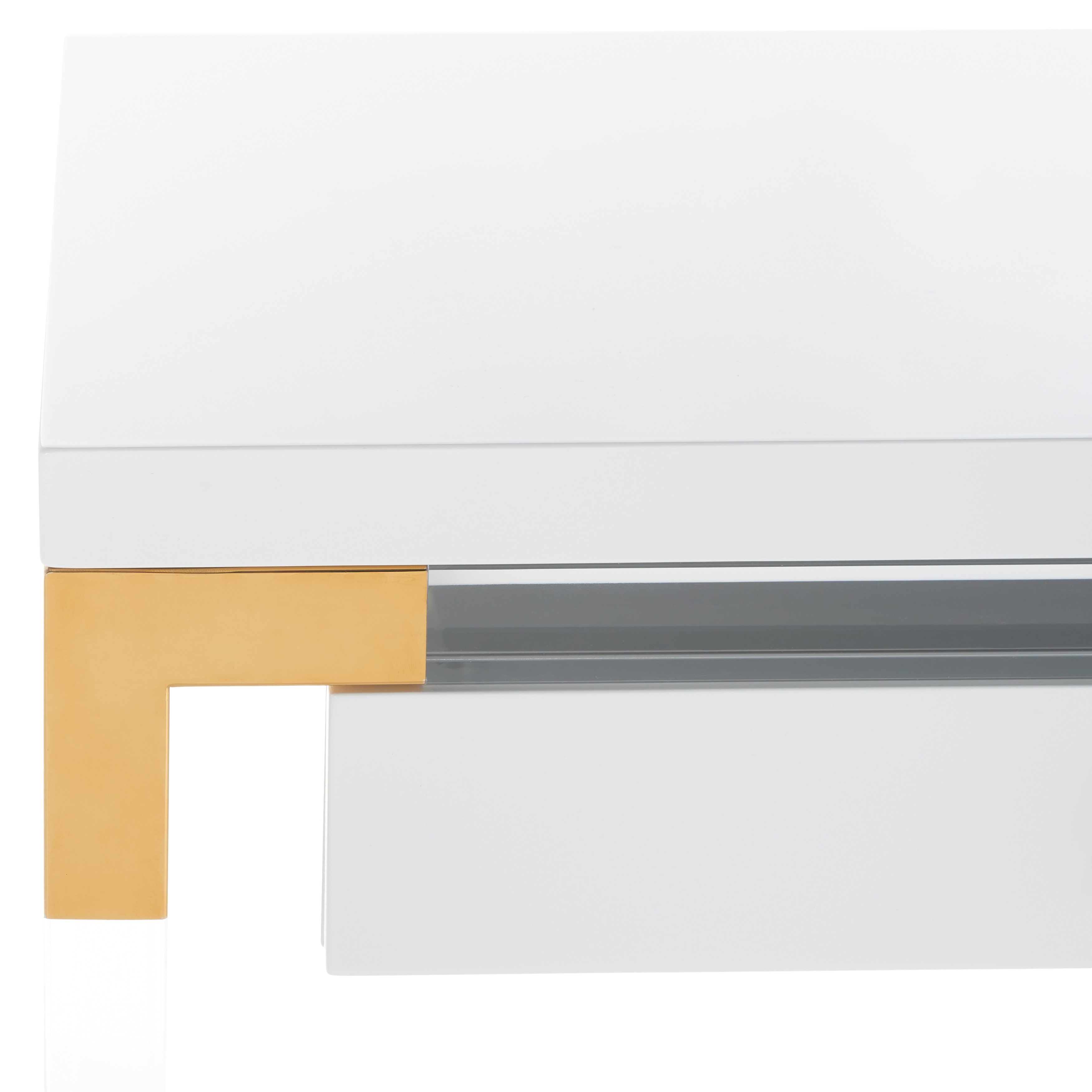 SAFAVIEH Couture Dariela Acrylic Desk White Gold. Bed Bath