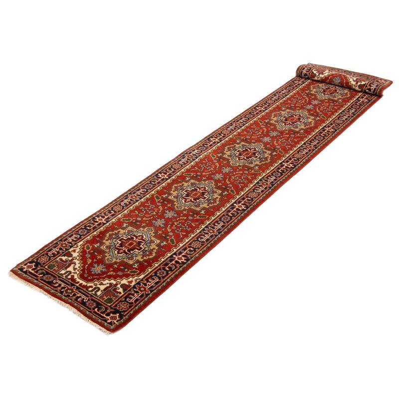 ECARPETGALLERY Hand-knotted Serapi Heritage Red Wool Rug - 2'6 x 19'11