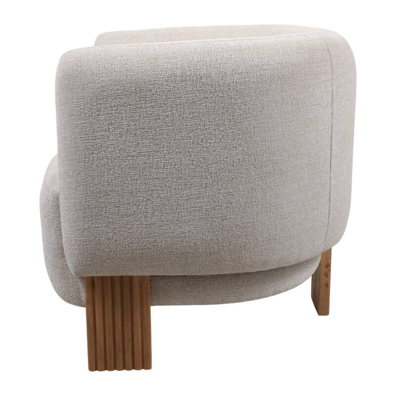 Compact Barrel Accent Chair with Curved Back - 32.25"