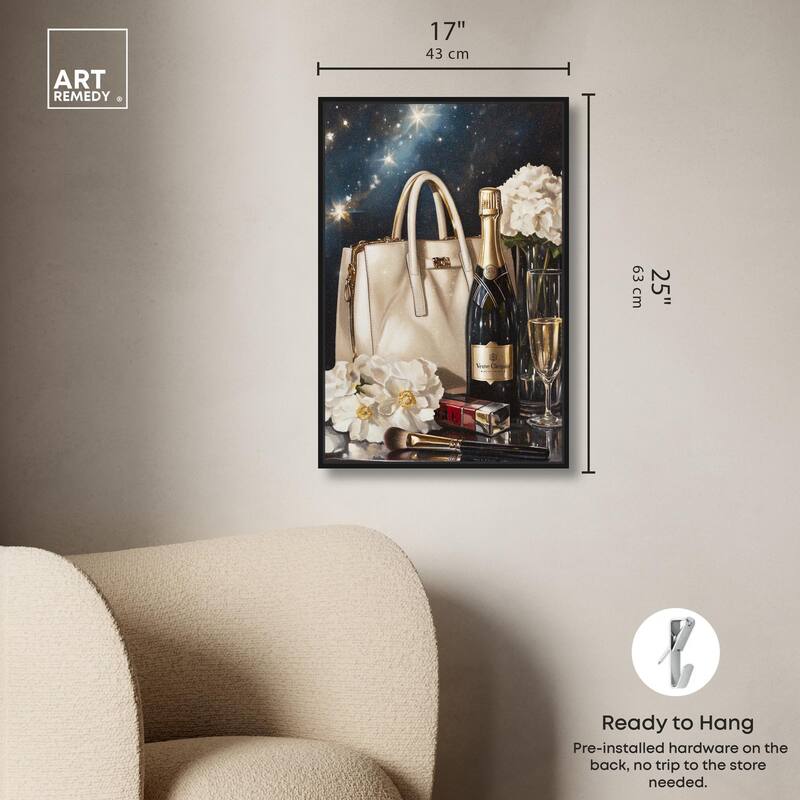 Cheers to Starry Glam Canvas by Art Remedy