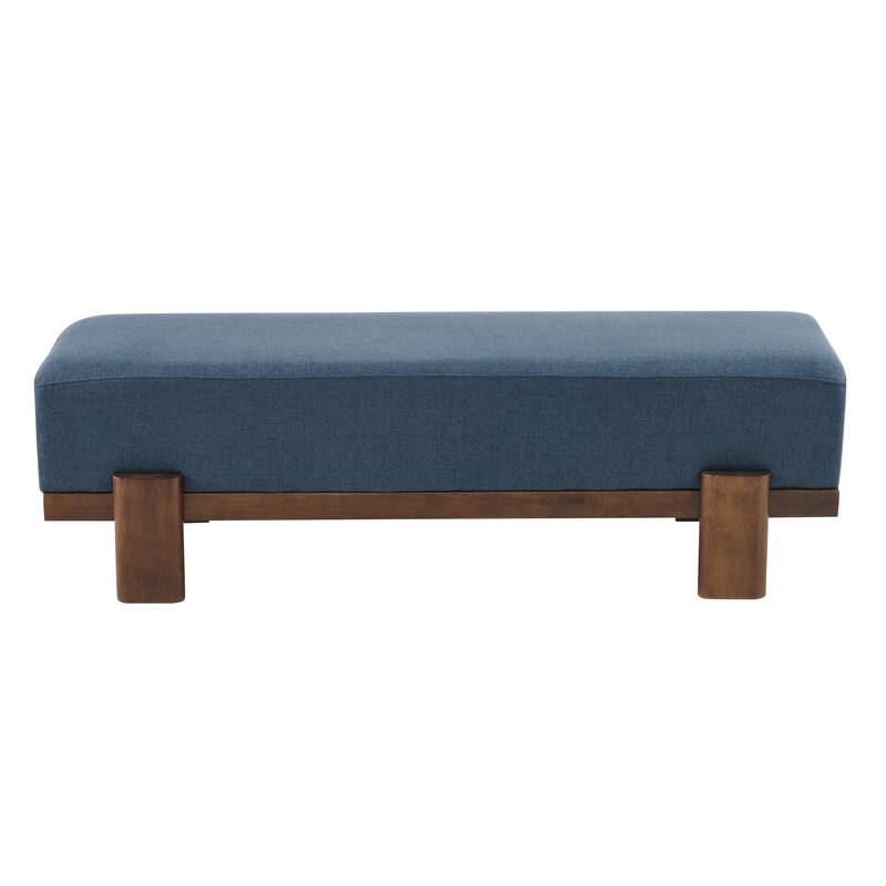 Christopher Knight Home - Kirov 54.75" Modern Upholstered Entryway Bench with 9" Thick Cushioned Seat & Solid Wood Legs