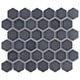 preview thumbnail 5 of 14, Merola Tile Hudson Due 2" Hex Imperial Grey 10-7/8" x 12-5/8" Porcelain Mosaic Floor and Wall Tile