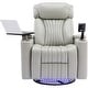 preview thumbnail 15 of 14, PU Leather Power Recline with LED Light Strip, Home Theater Seating