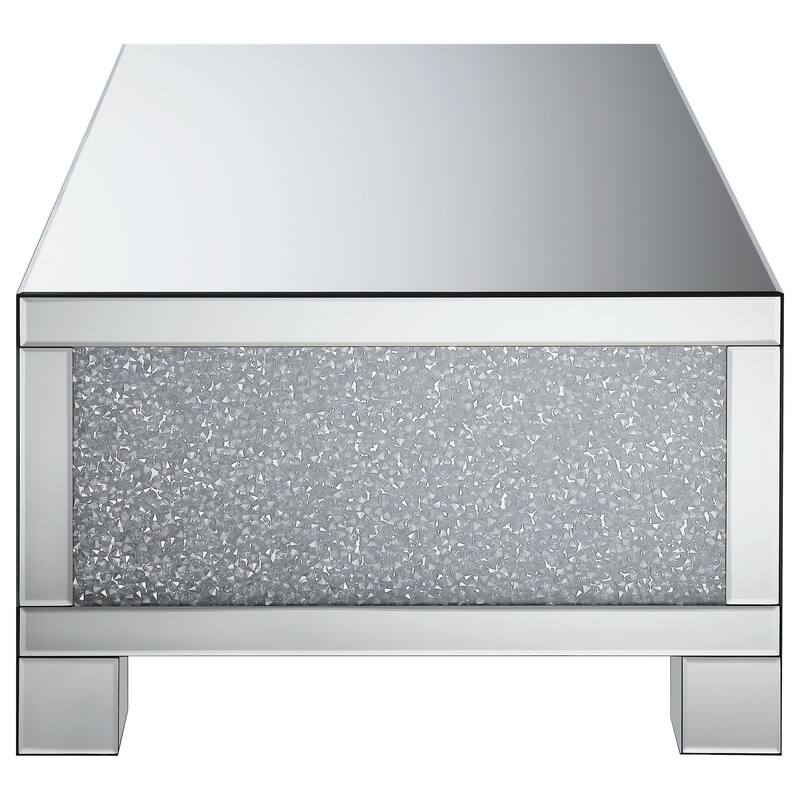 Gillian Rectangular Mirrored Acrylic Coffee Table Silver