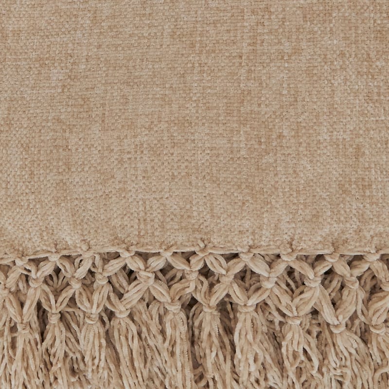 Knotted Design Chenille Throw
