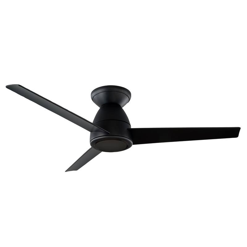 Tip Top Indoor and Outdoor 3-Blade Smart Flush Mount Ceiling Fan 44in with 3000K LED Light Kit and Remote Control