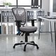 preview thumbnail 142 of 164, Nicholas Mid-Back Blue Mesh Multifunction Executive Swivel Ergonomic Office Chair with Adjustable Arms Gray