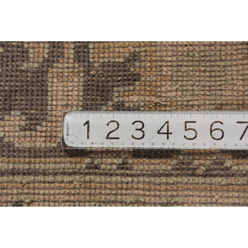 Grey Floral Oushak Indian Area Rug Handmade Wool Carpet - 8'1"x 10'0"