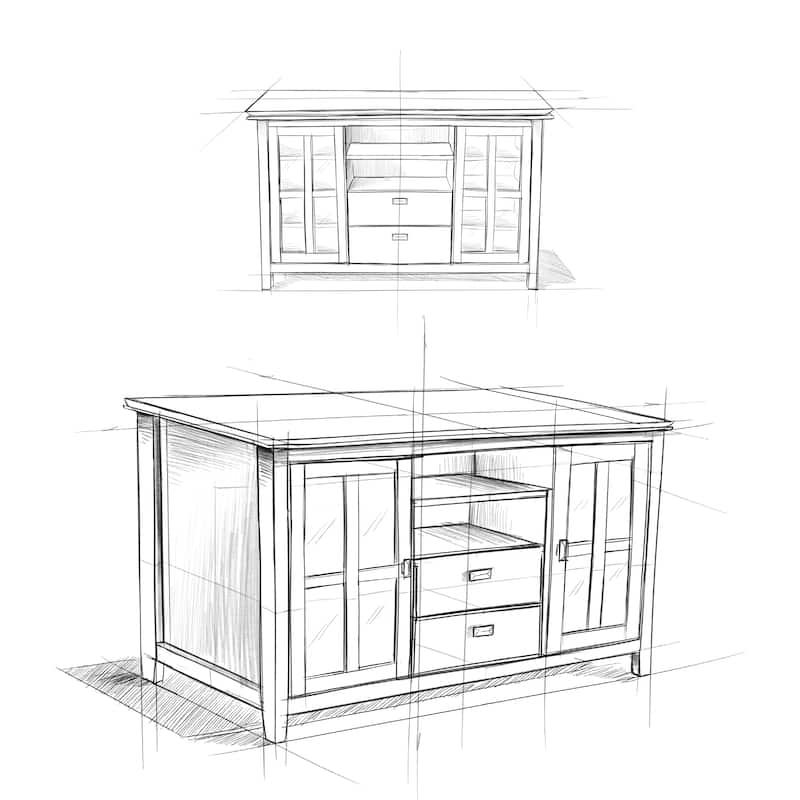 WYNDENHALL Stratford 53-inch Solid Wood TV Media Stand - 53 inch wide