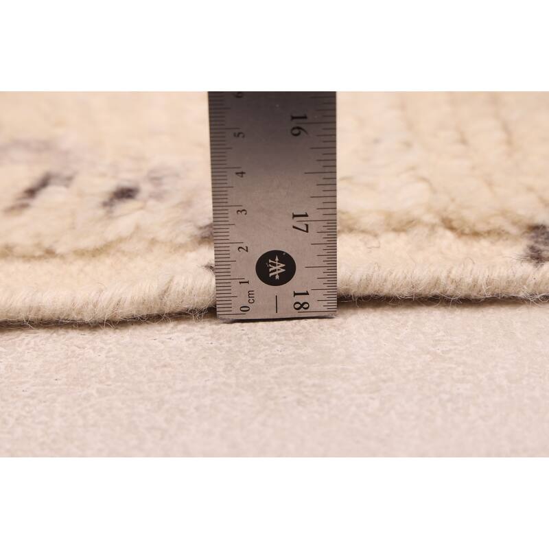 ECARPETGALLERY Hand-knotted Looma Cream Wool Rug - 7'10 x 9'11