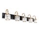 preview thumbnail 34 of 37, Chrome/ Black/ Gold Modern Over Mirror Crystal Bathroom Restroom Wall Lighting Fixtures Bath Lights Vanity Light