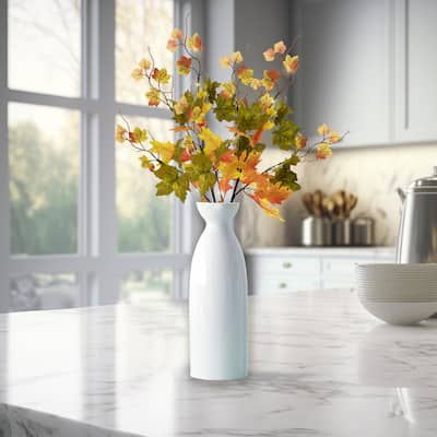 Lighted Maple Leaves Fall Harvest Spray - 30" - Warm White