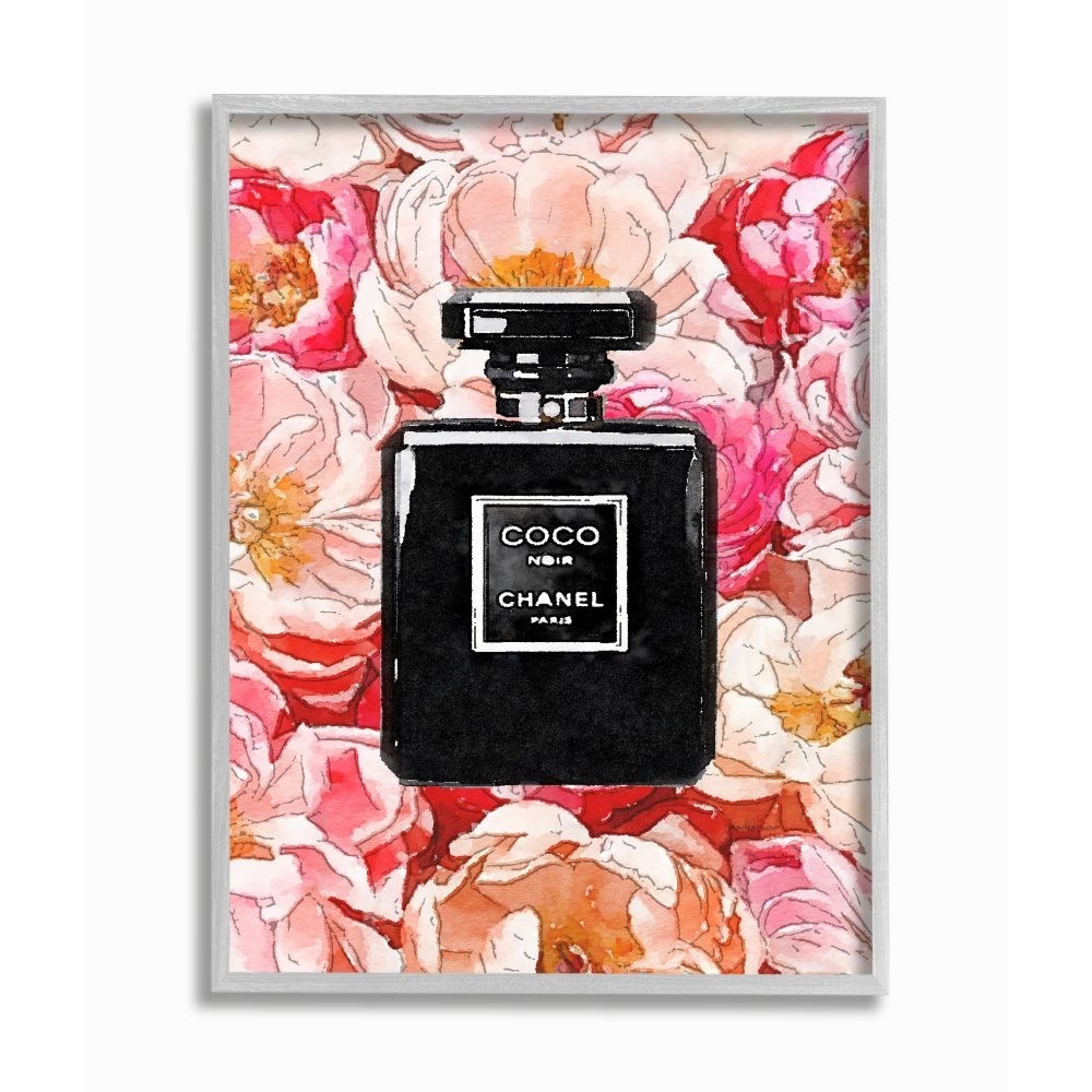 Stupell Industries Spray Paint Flowers In Black Fashion Fragrance
