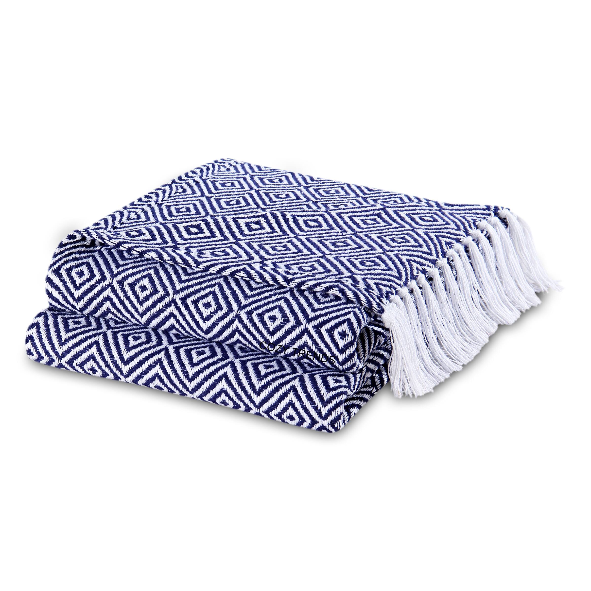 Luxurious 100-percent Cotton All Season Soft Throw Blanket-image