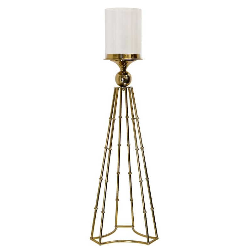 StyleCraft Gilded Spire Candle Holder - Gold - 11.5"W x 10"D x 38"H