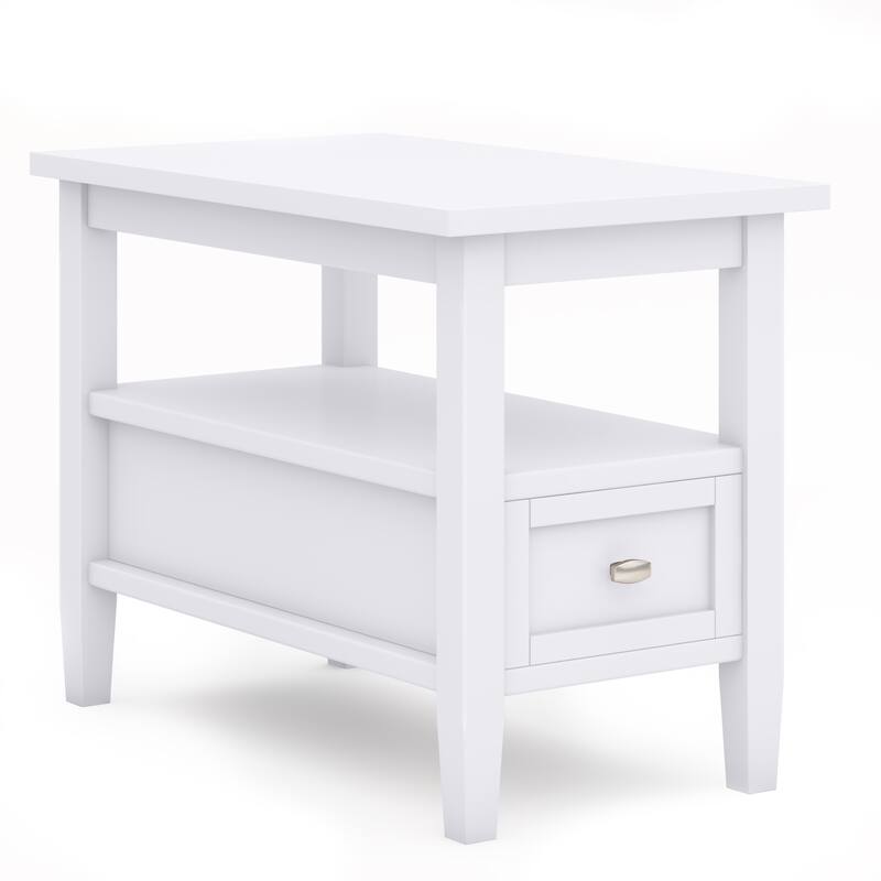 WYNDENHALL Norfolk SOLID WOOD 14 inch Wide Rectangle Transitional Narrow Side Table - 14 Inches wide