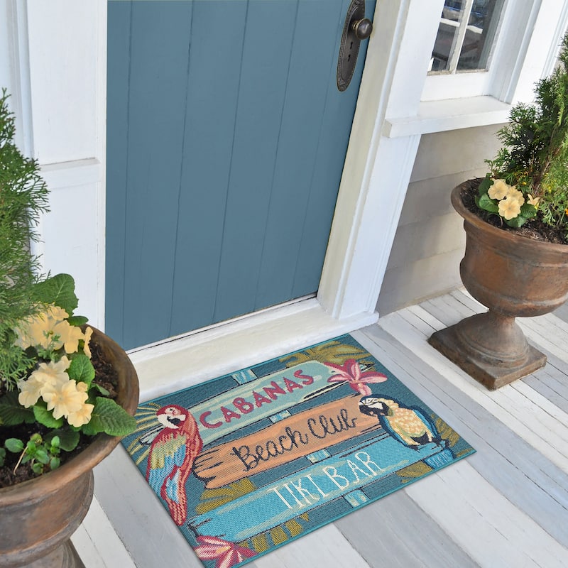 Liora Manne Esencia Summer Signs Indoor/Outdoor Mat - 2' x 2'10"