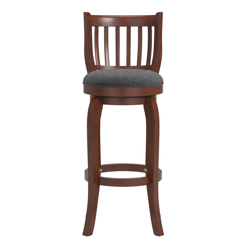 Ali Modern Linen 29-inch High Back Bar Stool Swivel by iNSPIRE Q Classic