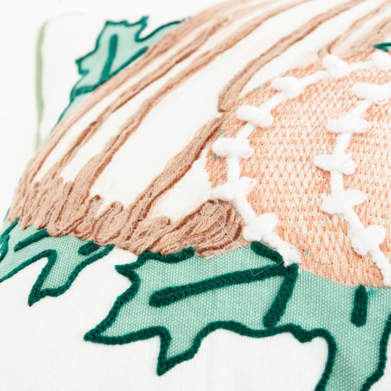 Rizzy Home Boho Pumpkin Embroidered Throw Pillow Cover
