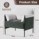 preview thumbnail 26 of 28, Two-Tone Upholstered Accent Chair with Wrapped Armrests