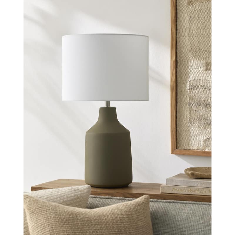 Livabliss Foreman Country Accent Table Lamp - Dark Green