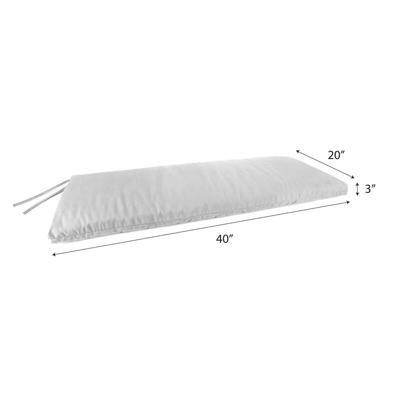 40" x 20" Outdoor Bench Cushion with Ties - 20'' L x 40'' W x 3'' H