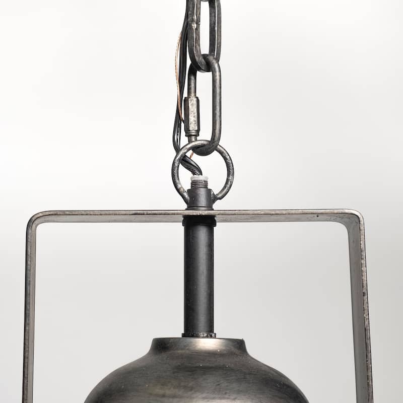 Bashaw I Brown Toned Metal Dome Pendant Light - 17"W x 17"D 20"H
