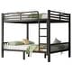 preview thumbnail 14 of 30, Metal Bunk Bed with Ladder and Metal Slats Support, Storage Underneath, Heavy Bunk Beds, Black Bed Frame, No Box Spring Needed