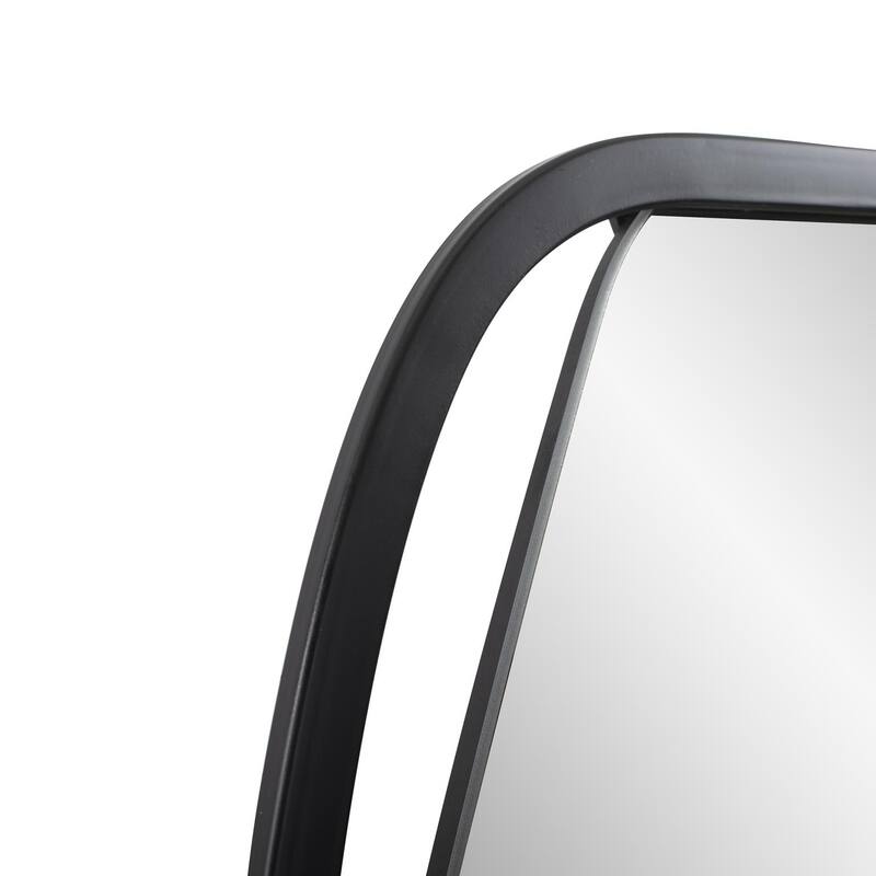 Allan Andrews Black Metal Framed Illusion Full Length Wall Mirror - 60"H x 26"W