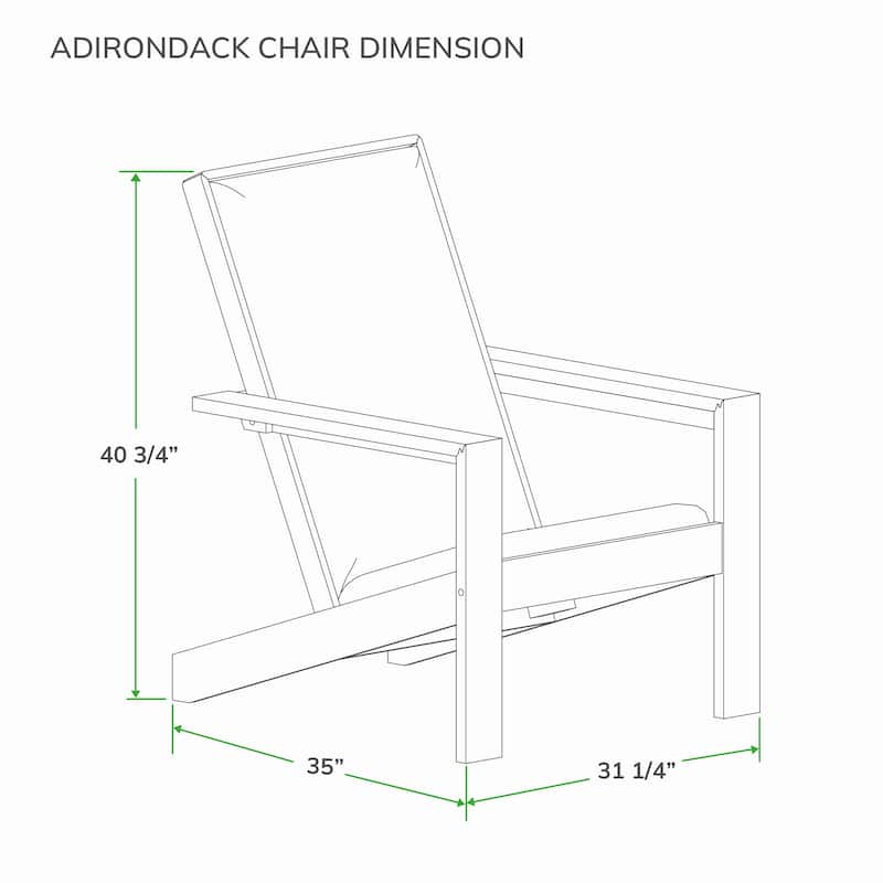 Cambridge Casual Sedona Set of 2 Teak Outdoor Upholstered Modern Adirondack Chairs