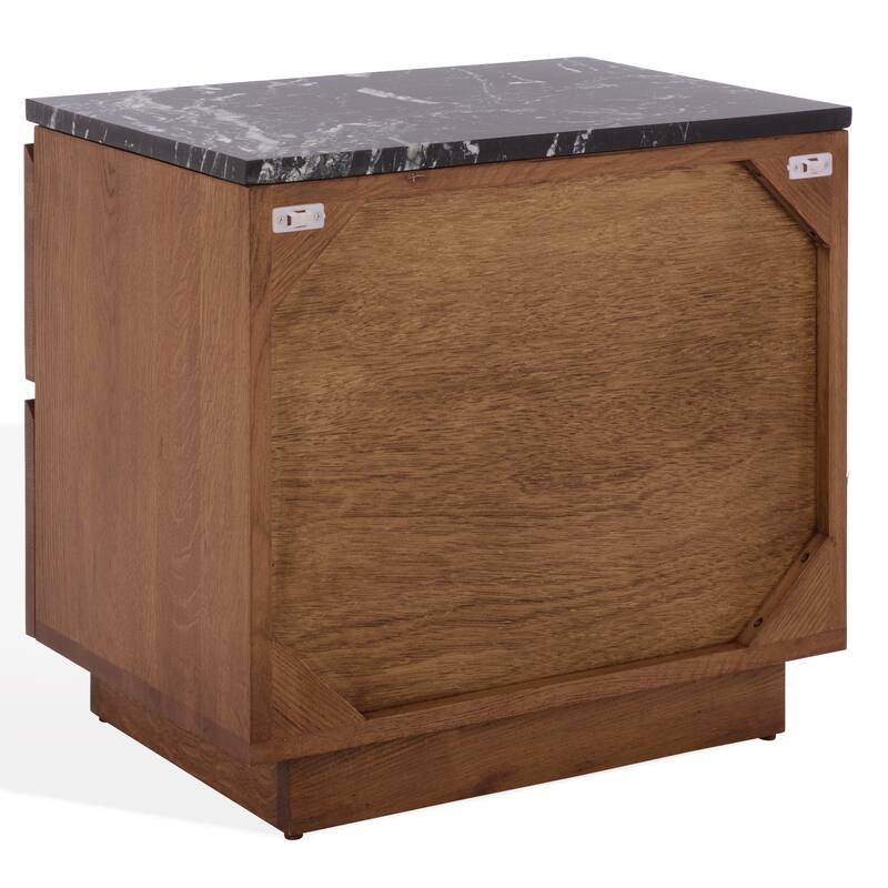 SAFAVIEH Couture Lilybelle Marble Top 2-Drawer Nightstand