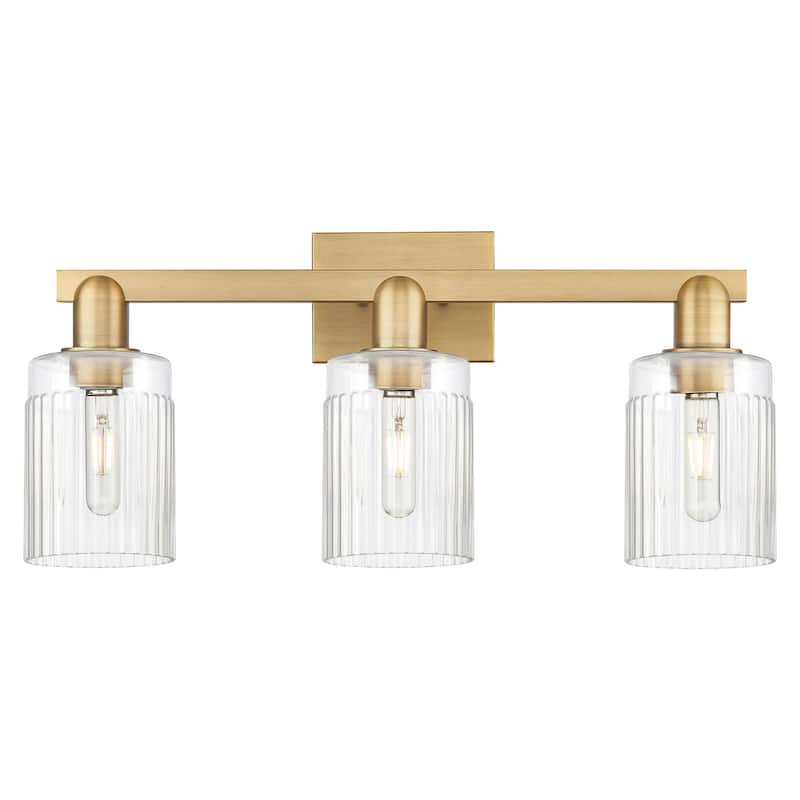 Innovations Lighting 716-3W-11-24 Hadley Vanity Hadley 3 Light 24" - Brushed Brass / Clear