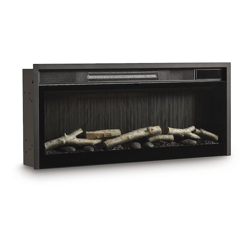 Signature Design by Ashley Entertainment Accessories Black Fireplace Insert - 34"W x 6"D x 15"H