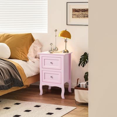 23.62 " Two-Tier Night Table Large Size White/Black