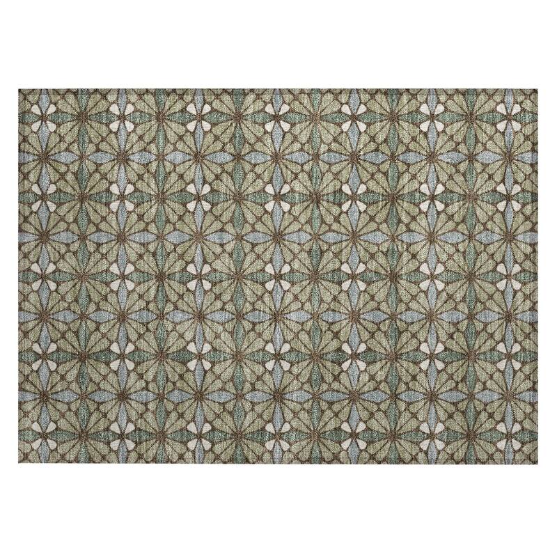 Machine Washable Indoor/ Outdoor Mosaic Pablo Chantille Rug