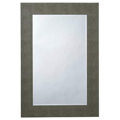 Alden Décor Esme Shagreen Rectangle Mirror, Grey