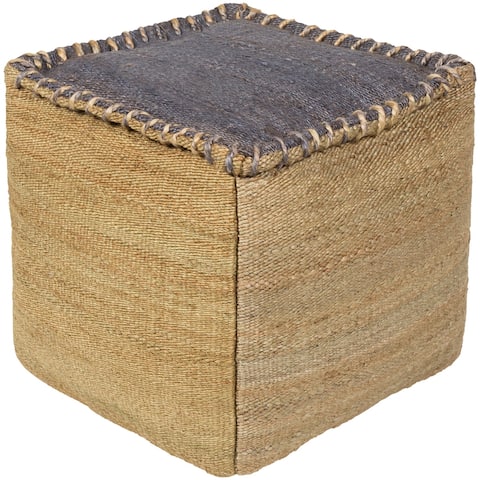 Lami Square Jute 18 inch Pouf