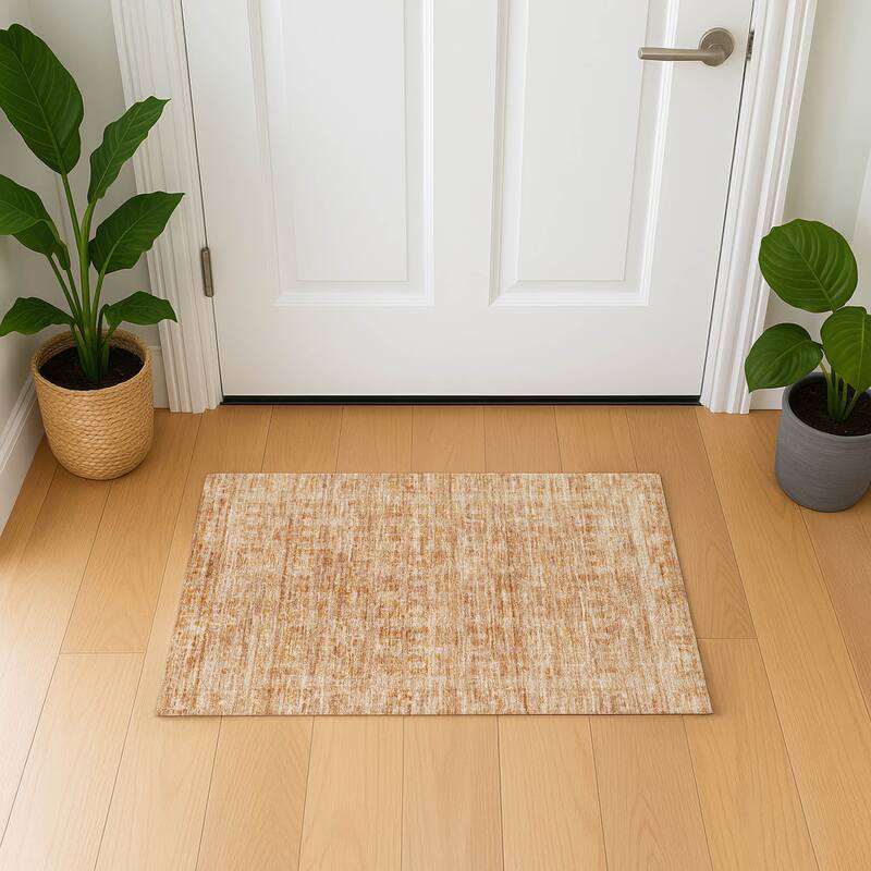 Premium Washable Super Soft Vintage Traditional Mayfield Rug - Coral - 1'8" x 2'6"